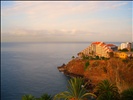 Our view from our balcony below into the palms and gardens of the Reid's Palace Hotel and towards the Cliff Bay Hotel in Funchal, Madeira, Portugal in September 2009! Enjoy!